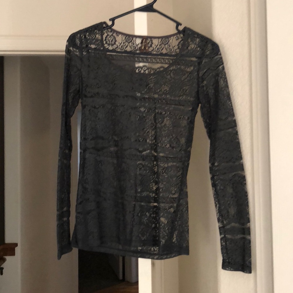 Stetson gray see through LS top